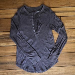 AE Ribbed Henley Long Sleeve Shirt Relic